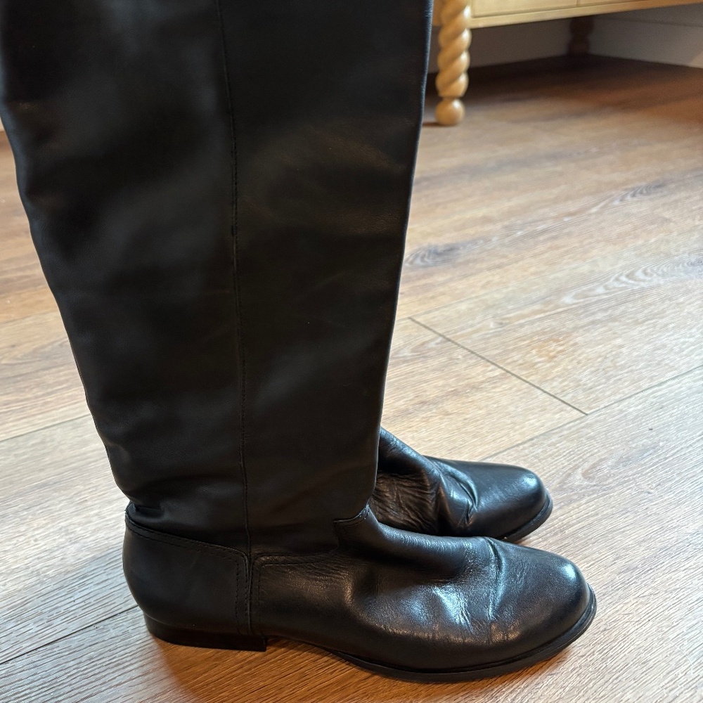 Max Studio Leather Riding Boots, Size 8.5 - Picture 4 of 9